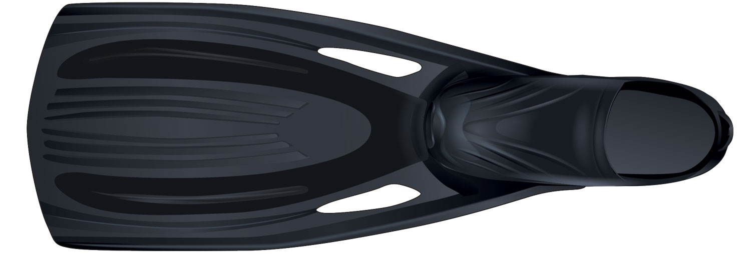 Yellow closed-heel fin