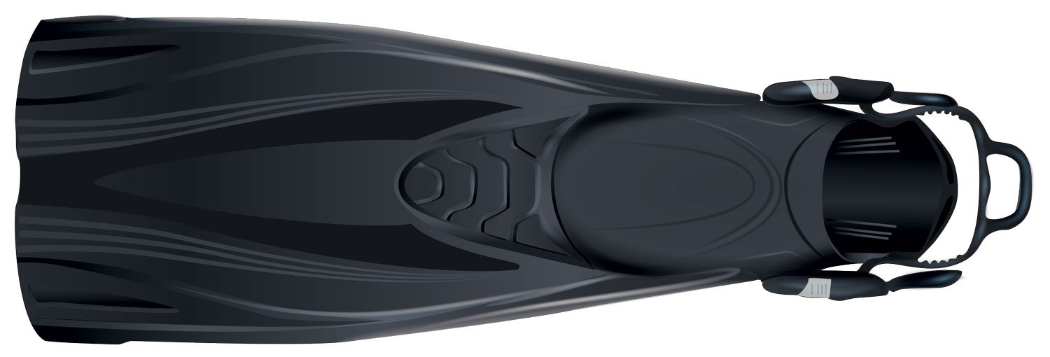 Orange open-heel fin