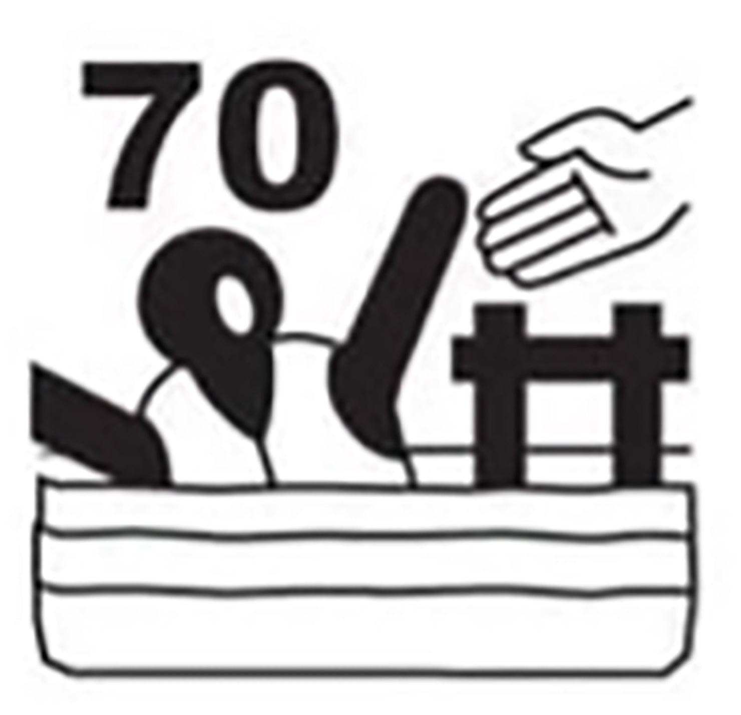 Level 70 life jacket label