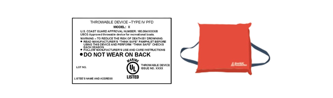 Type IV life jacket with legacy label