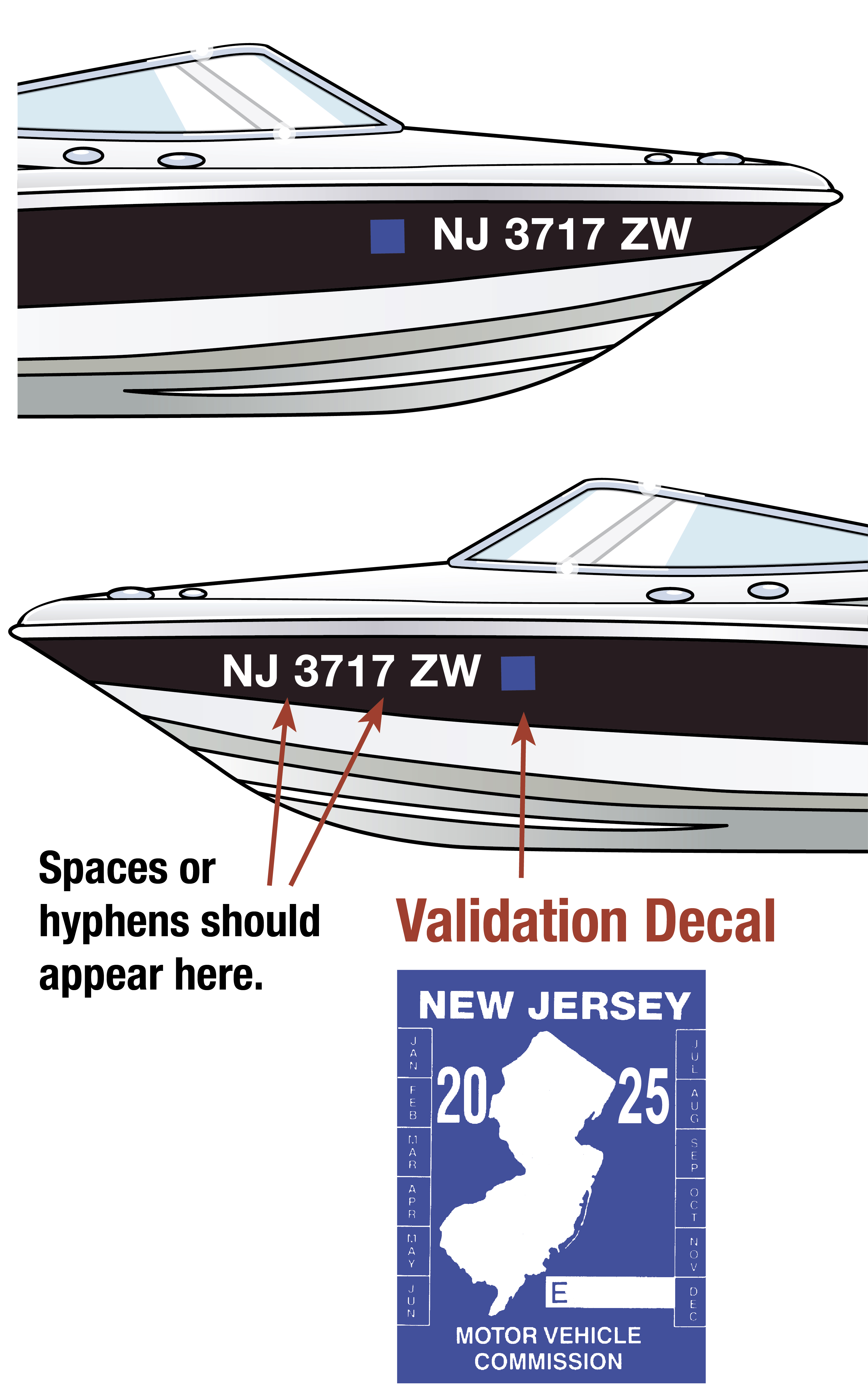 New Jersey Boat Decal