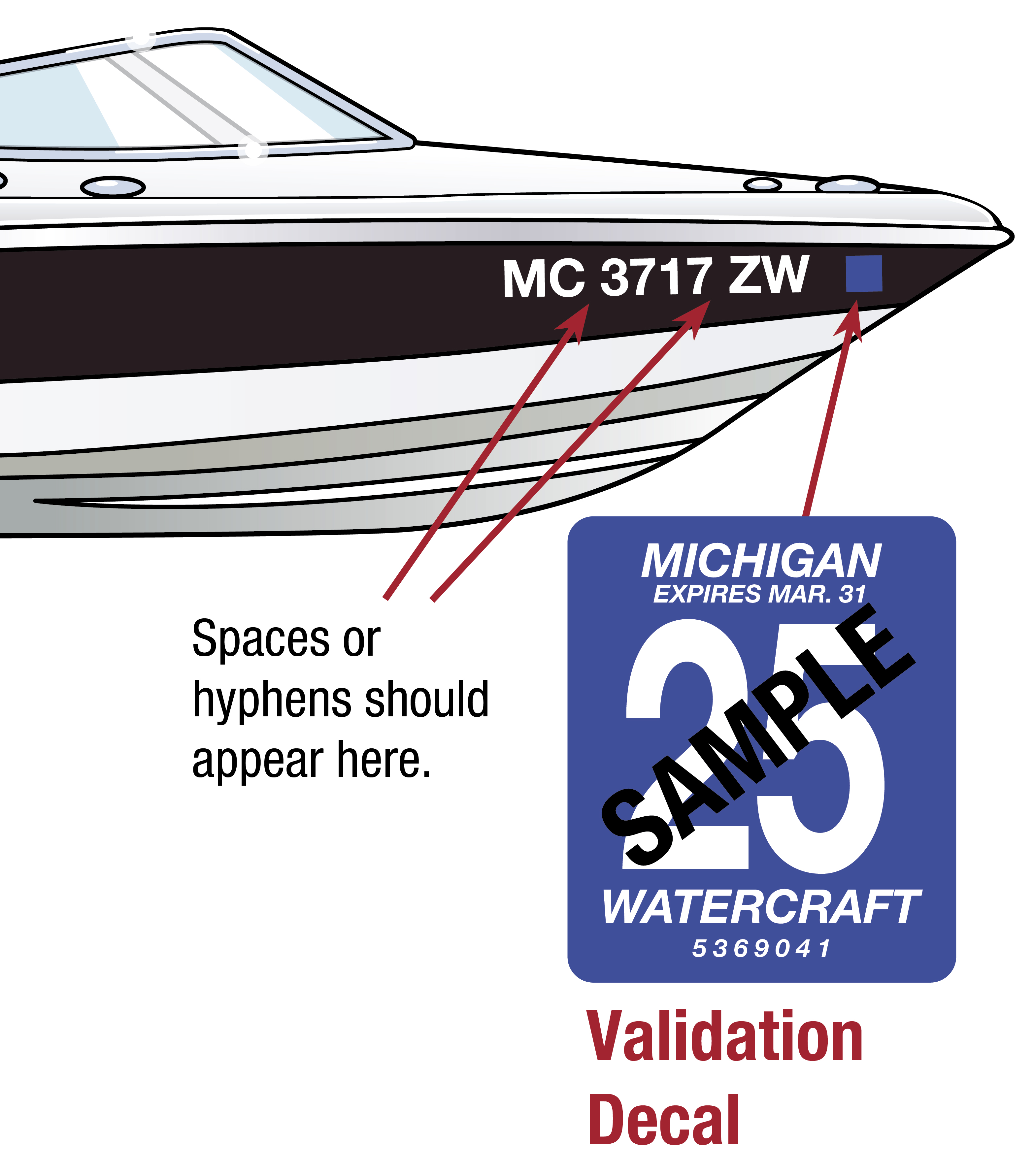 Michigan Boat Decal